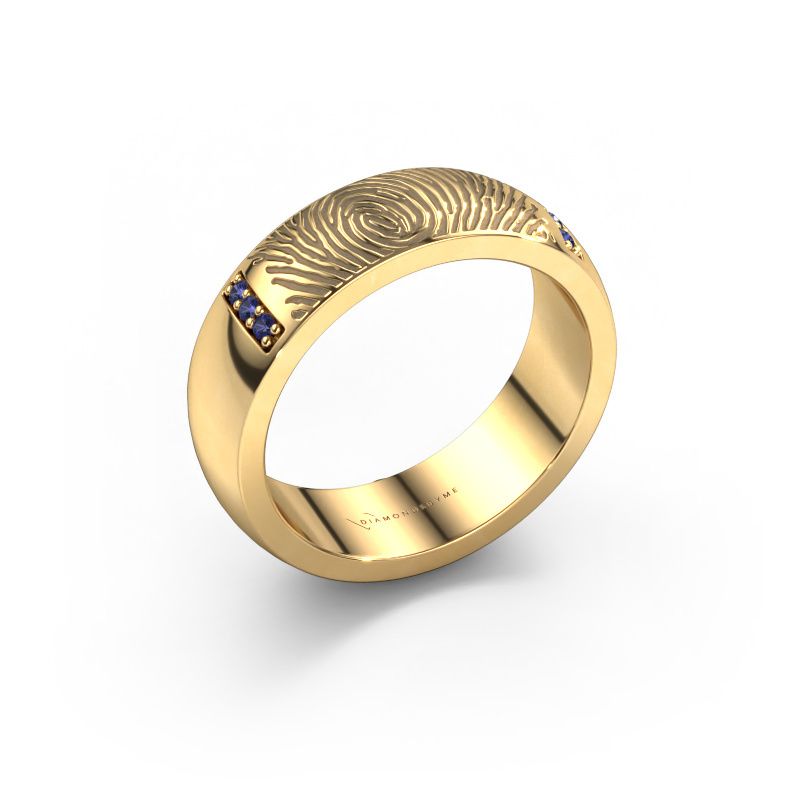 Wedding ring Daine 585 gold ±0.24x0.08 in sapphire