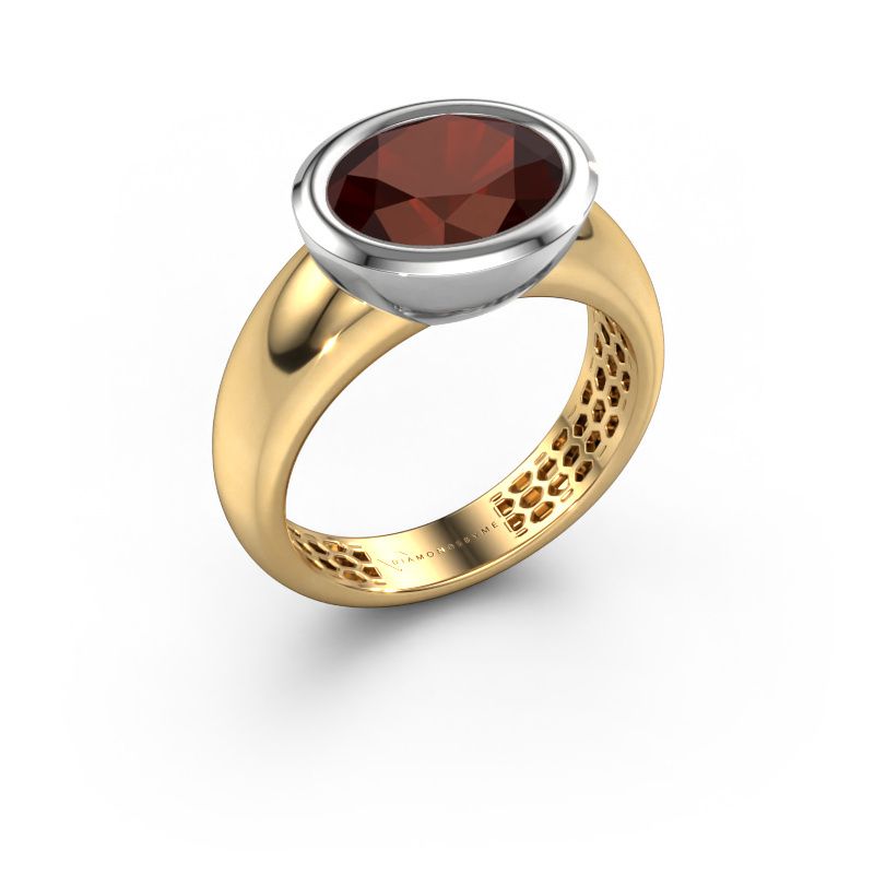 Ring Evelyne 585 goud granaat 10x8 mm