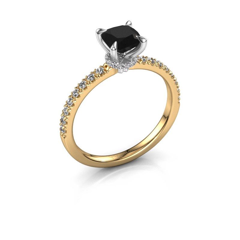Afbeelding van Verlovingsring Crystal CUS 4 585 goud zwarte diamant 1.46 crt