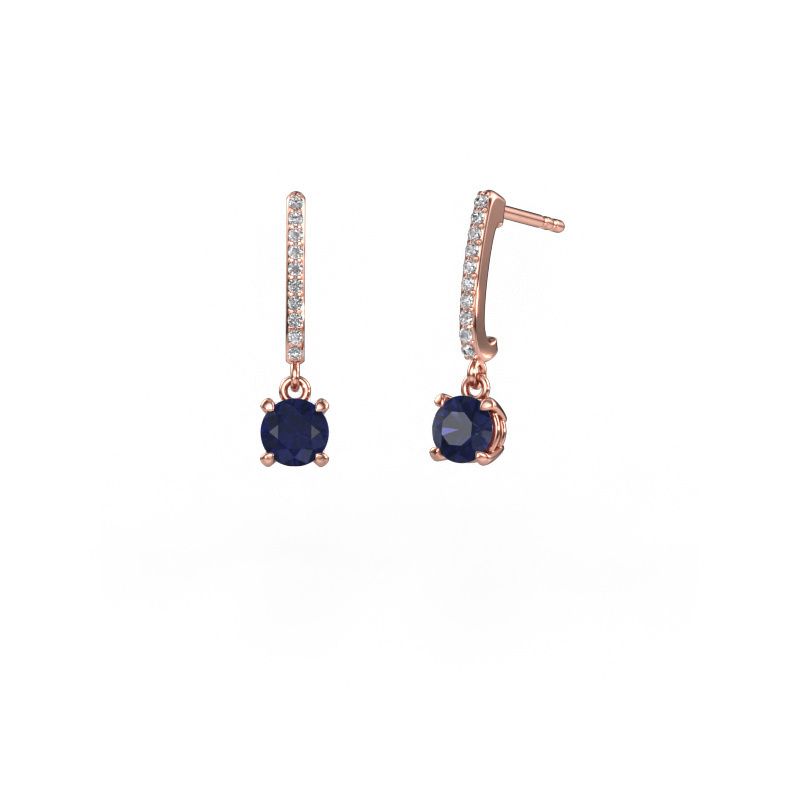 Drop earrings Tanja 1 585 rose gold sapphire 5 mm