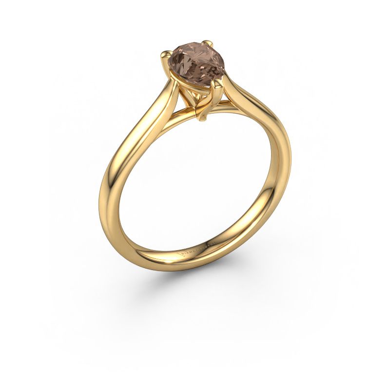 Bague de fiançailles Mignon PER 1 585 or jaune diamant brun 0.65 crt