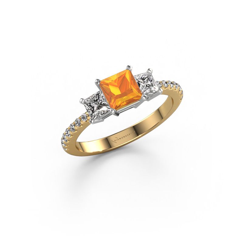 Verlovingsring Dorla 585 goud citrien 5 mm