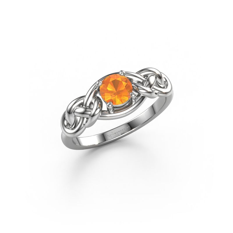 Ring Zoe 585 white gold citrin 5 mm