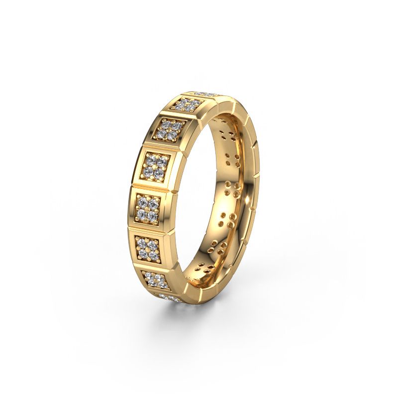 Wedding ring WH2056L15DP 585 gold diamond ±5x2.4 mm