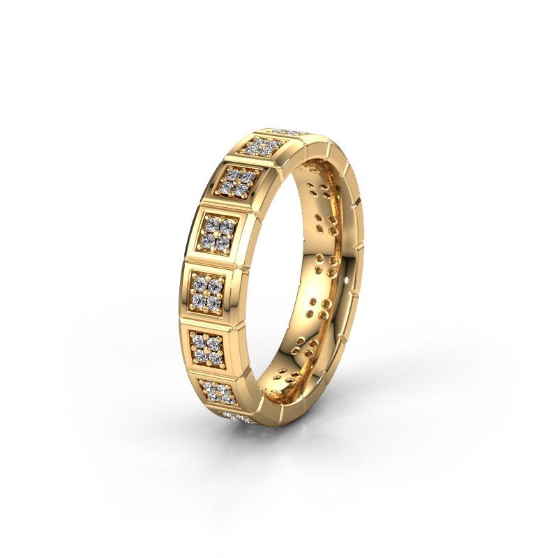 Afbeelding van Trouwring WH2056L15DP<br/>585 goud ±5x2.4 mm<br/>Lab-grown diamant