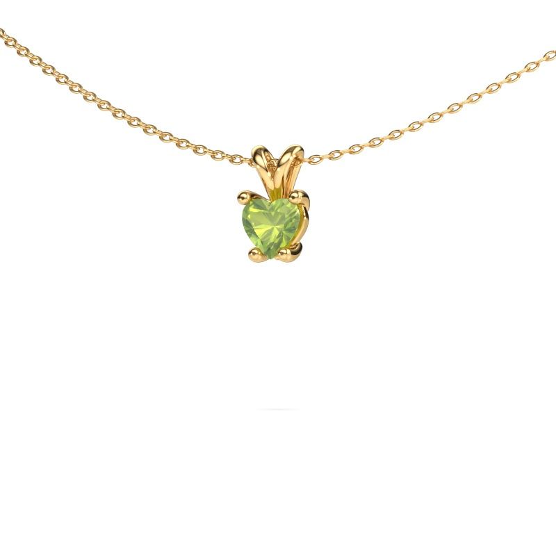 Anhänger Sam Heart 585 Gold Peridot 5 mm