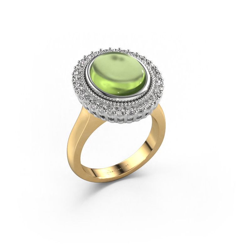 Ring Mila 585 Gold Peridot 12x10 mm