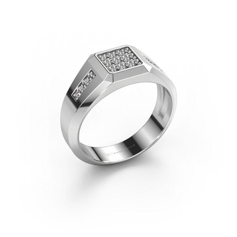 Pinky Ring Bas 950 Platin Diamant 0.30 crt