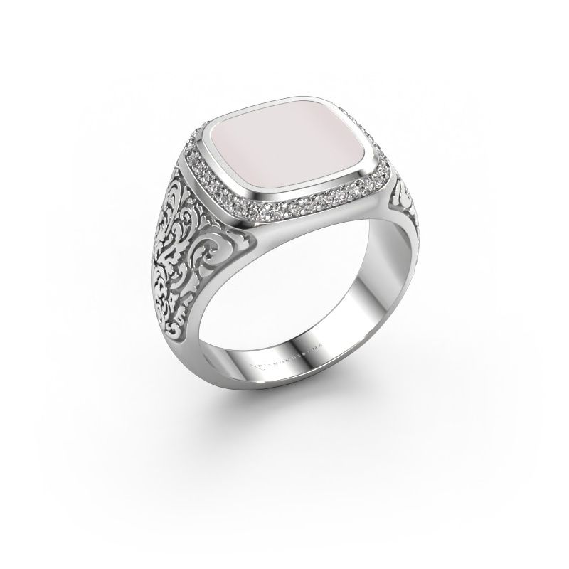 Men's ring Jesse 3 950 platinum red sardonyx 10x10 mm