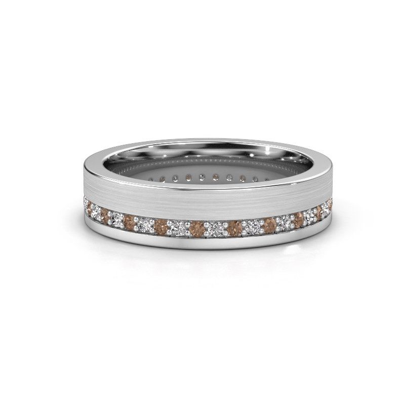 Afbeelding van Trouwring WH0303L15BPM 950 platina bruine diamant 0.44 crt ±5x2 mm