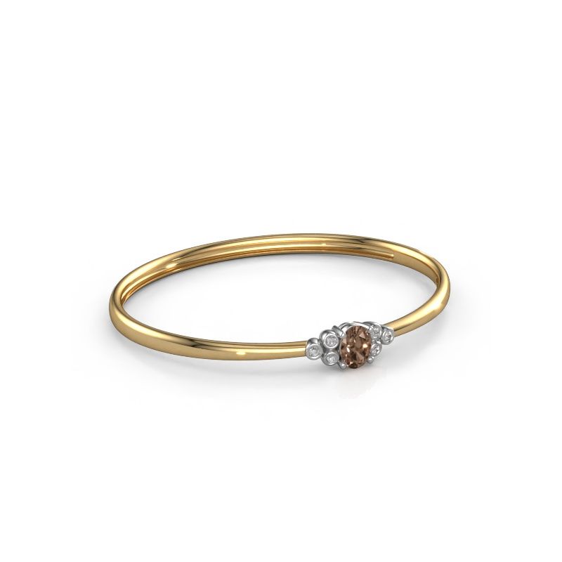 Bangle Lucy 585 gold brown diamond 1.22 crt
