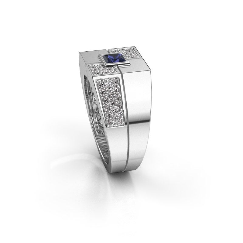Image of Men's ring Rogier<br/>585 white gold<br/>Sapphire 4 mm