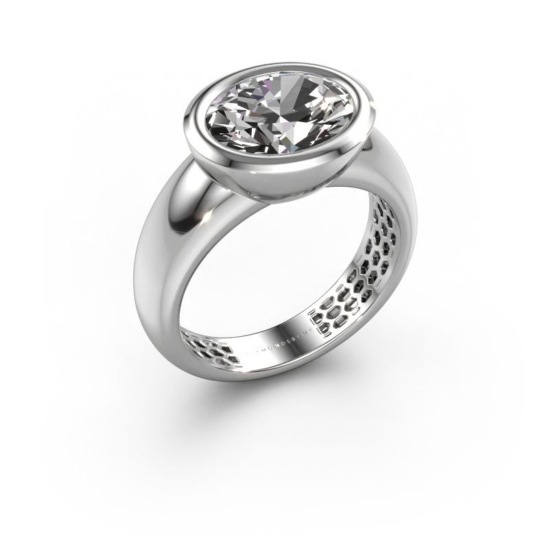 Ring Evelyne 585 Weißgold Zirkonia 10x8 mm