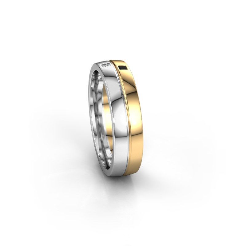 Image of Wedding ring WH0231L25BP<br/>585 gold ±5x2 mm<br/>Black diamond
