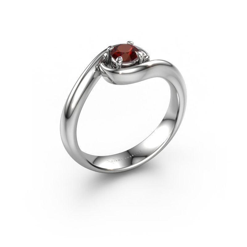 Verlobungsring Linn 950 Platin Granat 4.2 mm
