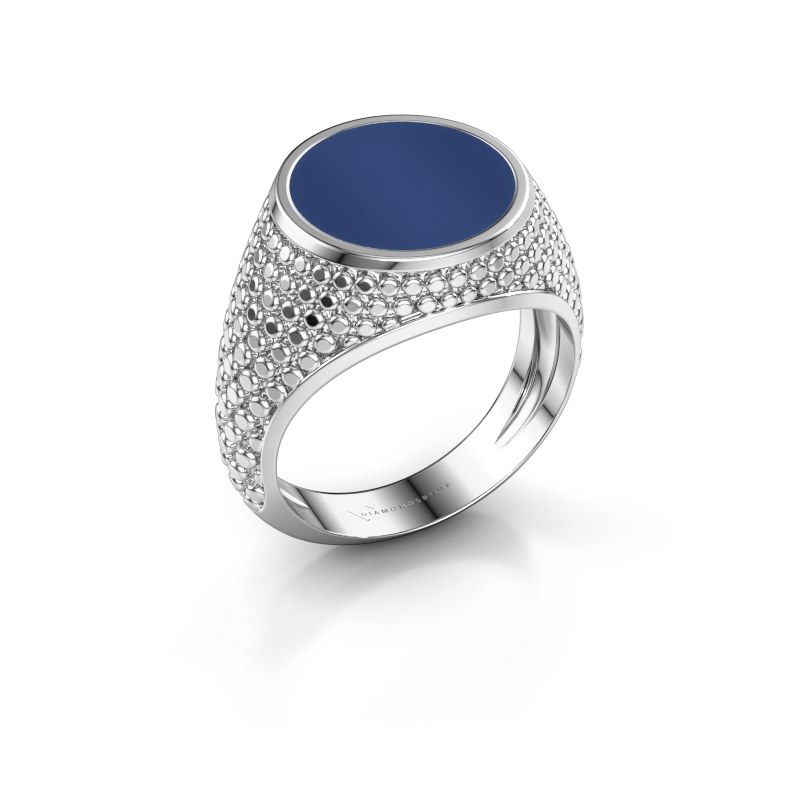 Signet ring Zachary 2 950 platinum lapis 12 mm