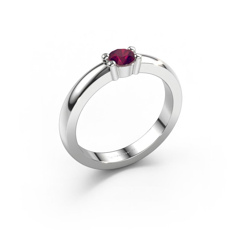 Bague Yasmin 1 950 platine rhodolite 4 mm