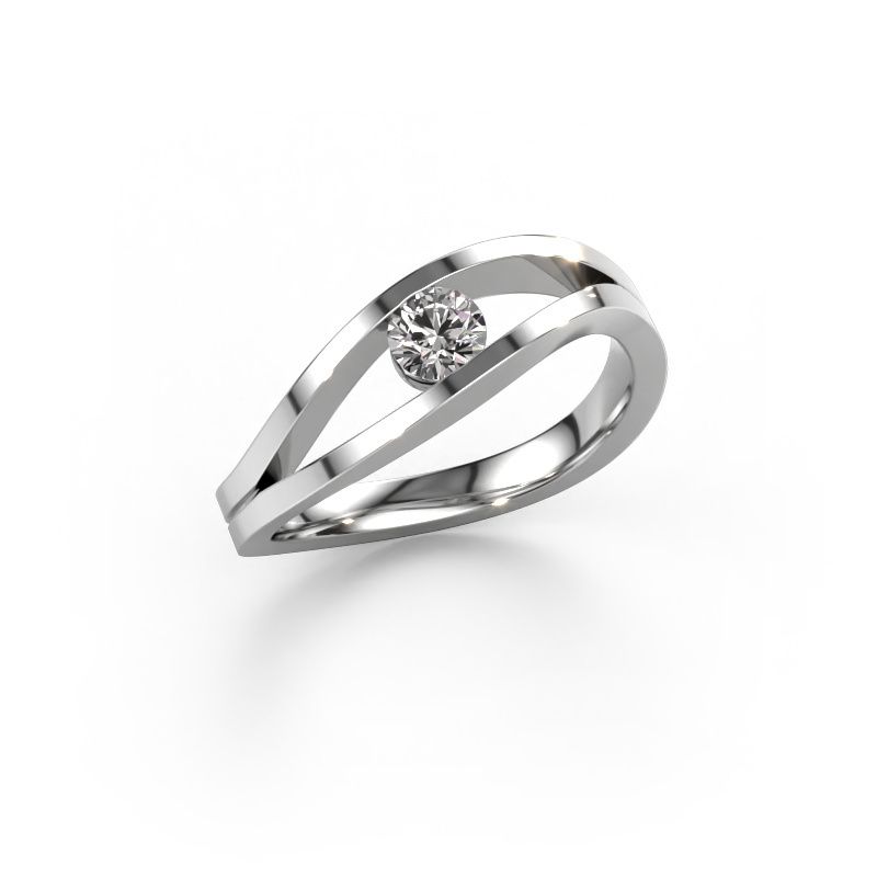 Ring Sigrid 1 950 platina zirkonia 4 mm