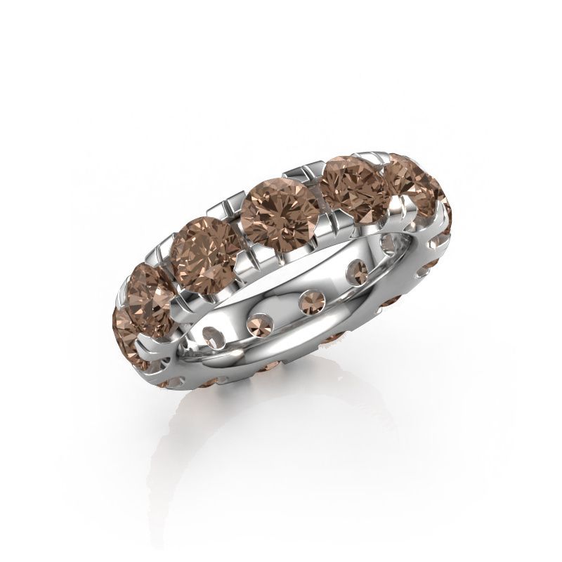 Stackable ring Jackie 5.0 950 platinum brown diamond 6.50 crt