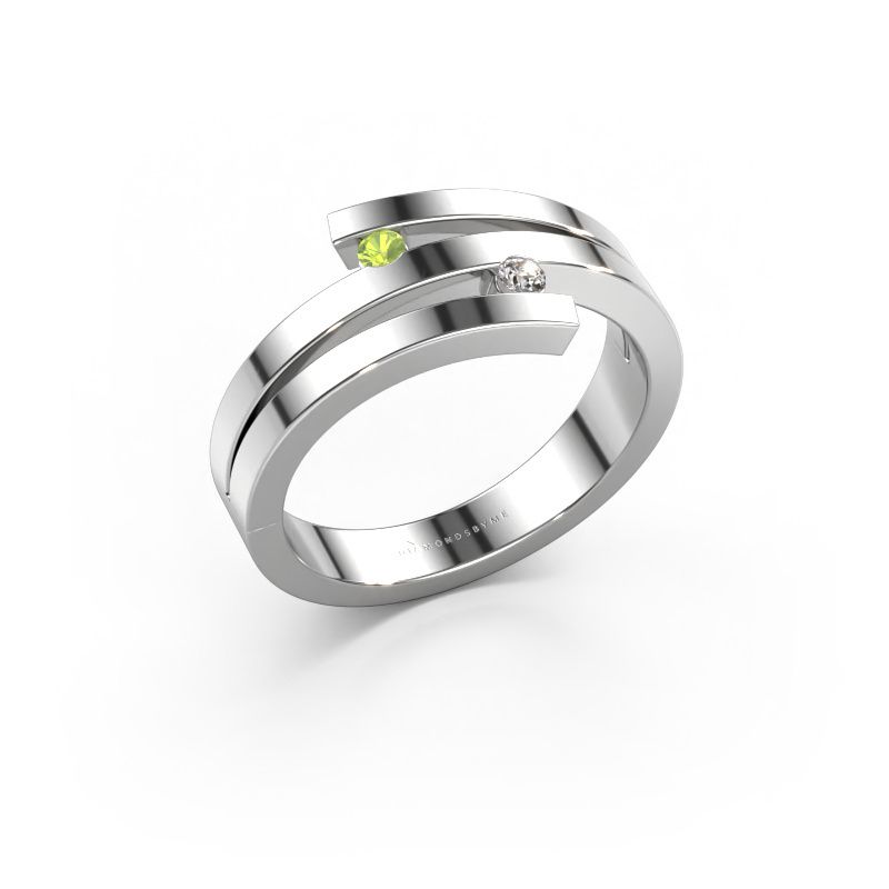 Ring Roxane 585 white gold peridot 2 mm