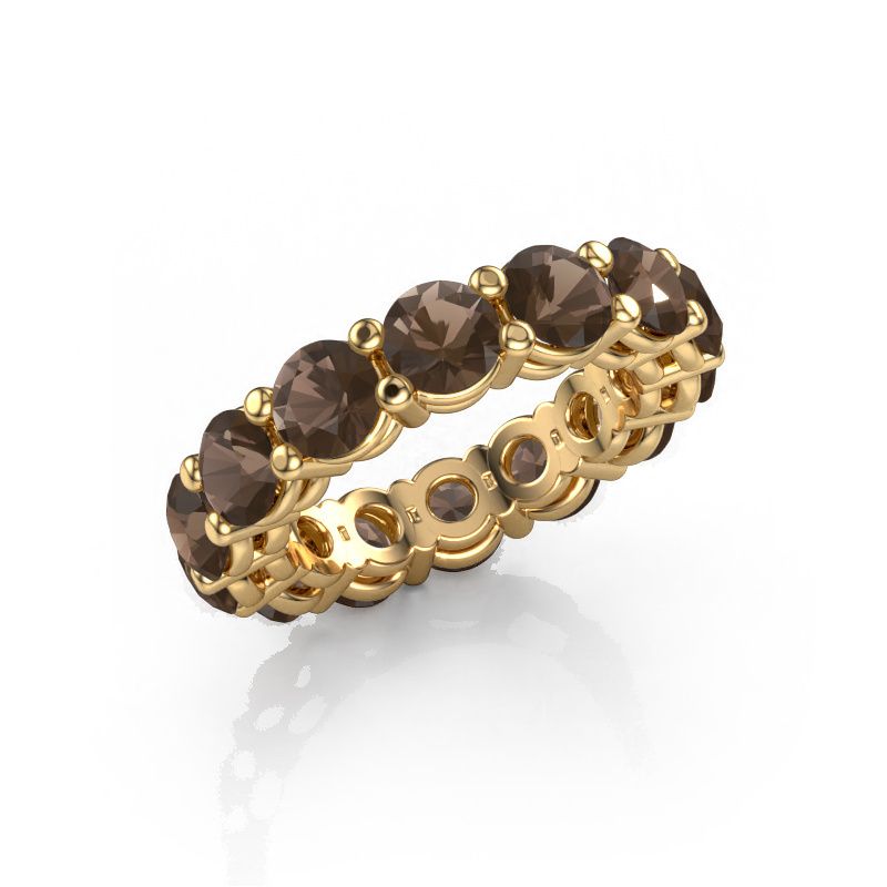 Stackable ring Michelle full 4.7 585 gold smokey quartz 4.7 mm