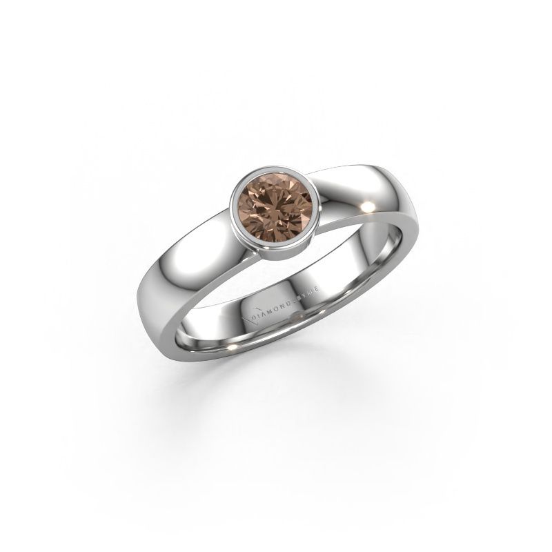 Ring Ise 1 950 platinum brown diamond 0.40 crt