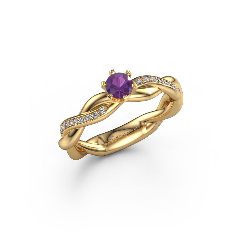 Verlovingsring Page 585 goud amethist 5.4 mm