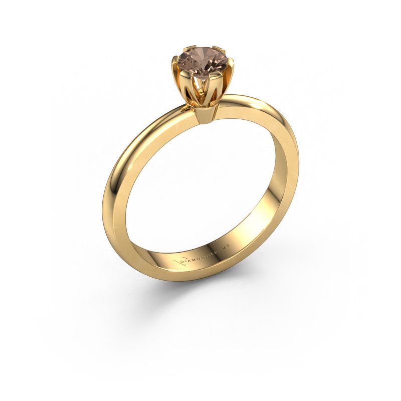 Verlobungsring Julia 585 Gold Braun Diamant 0.25 crt