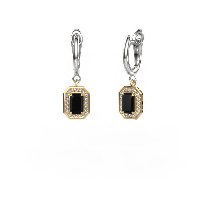 Ohrhänger Dodie 1 585 Gold Schwarz Diamant 0.84 crt