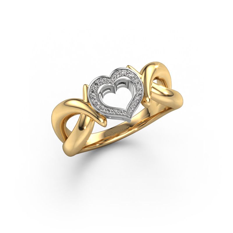 Ring Earlie 1 585 goud zirkonia 1.1 mm