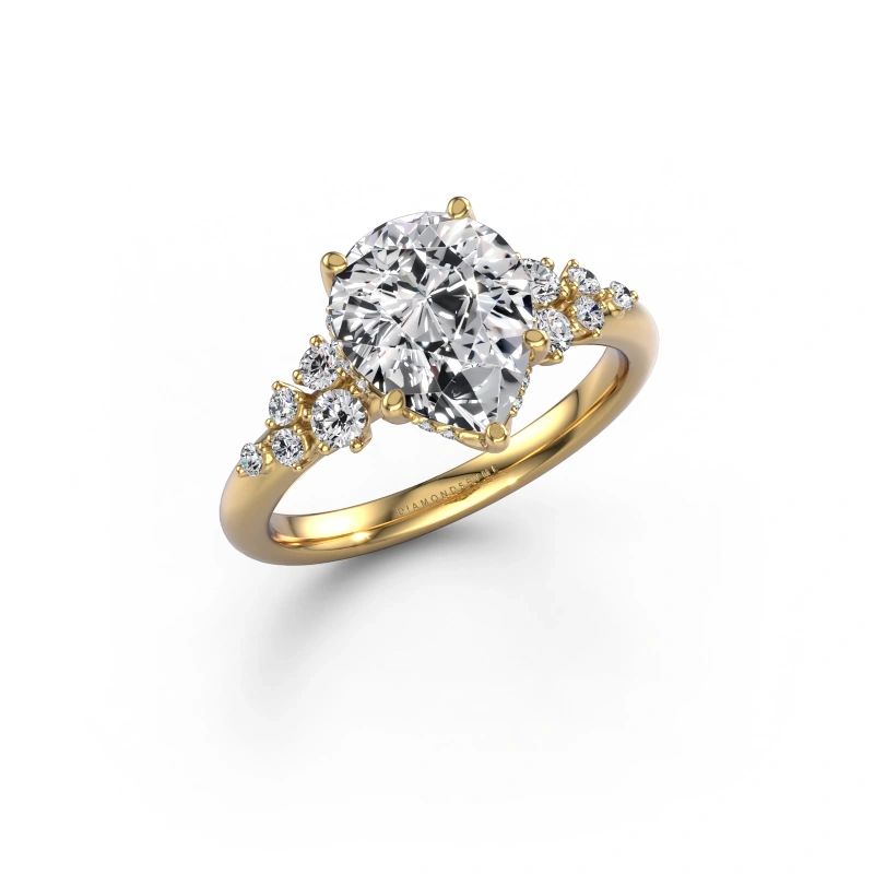 Engagement ring Emma PER 585 gold lab grown diamond 2.426 crt