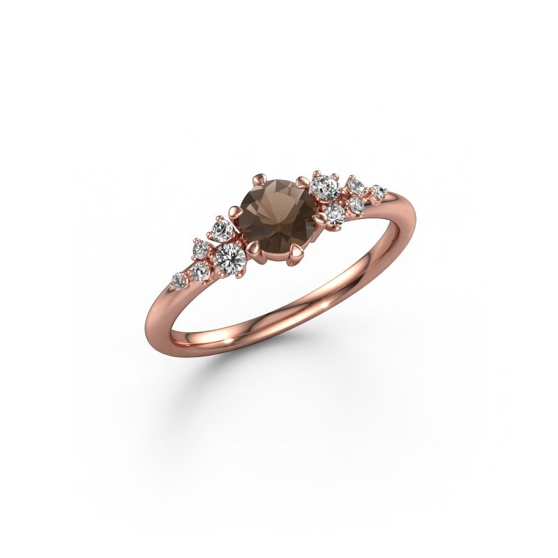 Engagement ring Royce RND 585 rose gold smokey quartz 5 mm