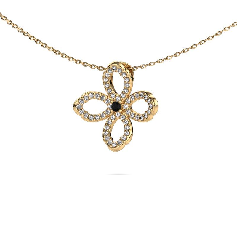 Necklace Chelsea 585 gold black diamond 0.316 crt