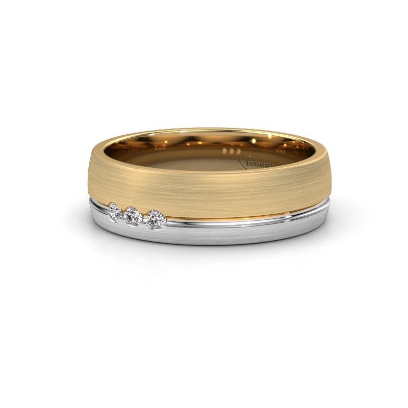 Image of Wedding ring WH0322L25AM<br/>585 gold ±6x1.7 mm<br/>Diamond