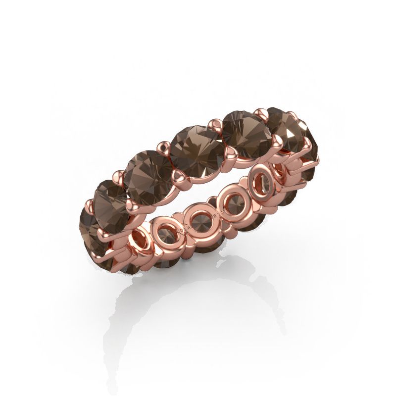 Ring Heddy rnd 5.0 585 rose gold smokey quartz 5 mm
