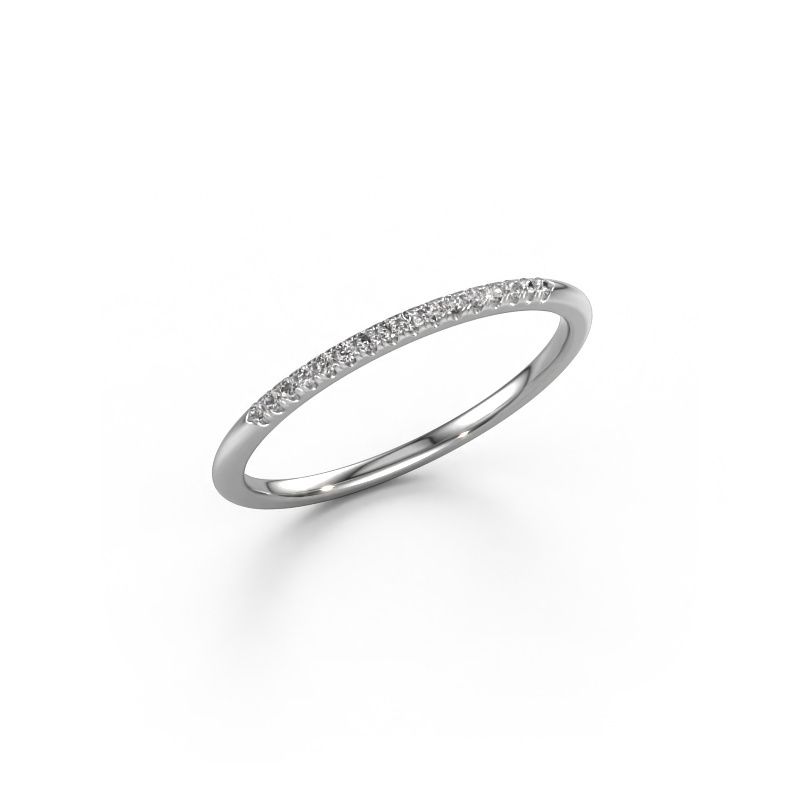 Stackable ring SR10B2H 585 white gold lab-grown diamond 0.08 crt