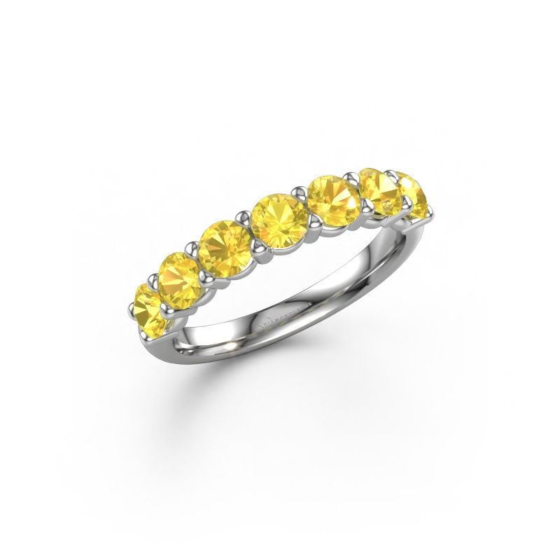 Ring Heddy Half 950 platinum yellow sapphire 3.7 mm