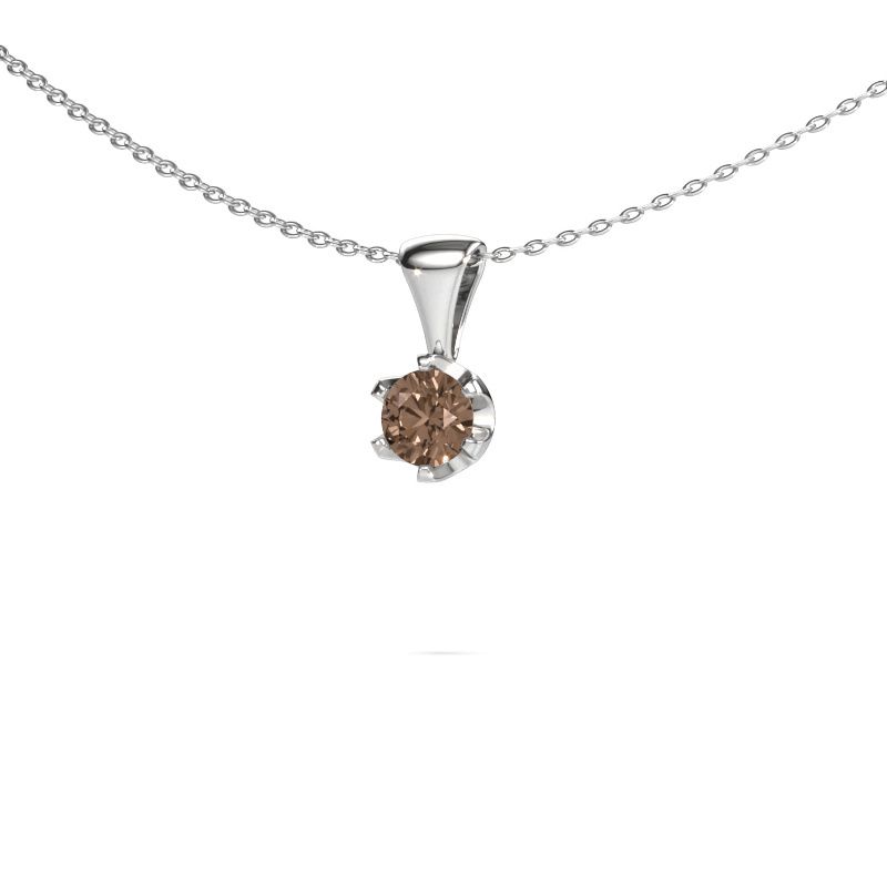 Necklace Fran 950 platinum brown diamond 0.50 crt