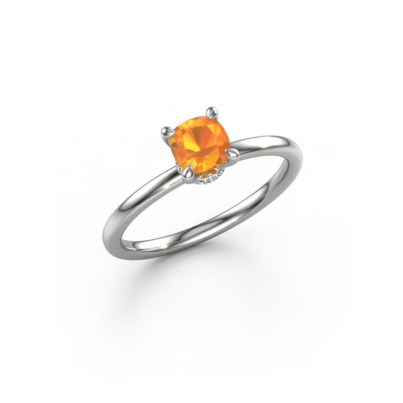 Verlobungsring Crystal CUS 3 950 Platin Citrin 5 mm