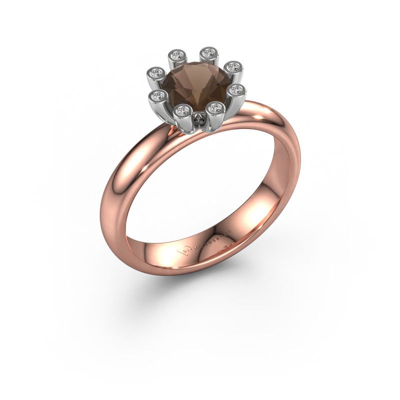 Ring Carola 3 585 Roségold Rauchquarz 6 mm
