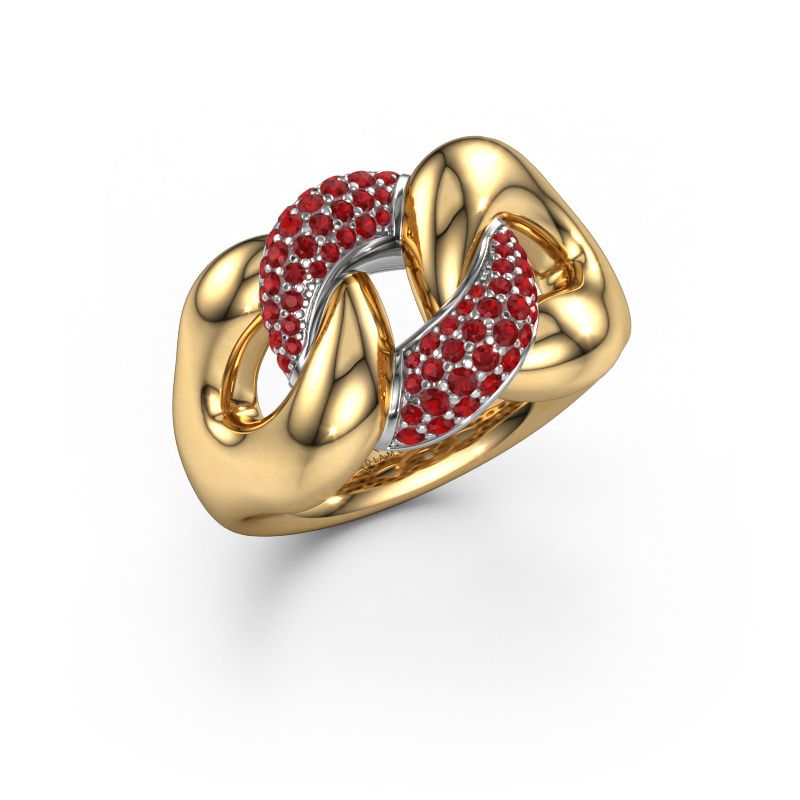 Ring Kylie 2 13mm 585 Gold Rubin 0.8 mm