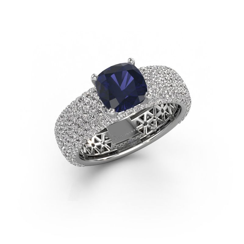 Engagement ring Darcy 950 platinum sapphire 7 mm