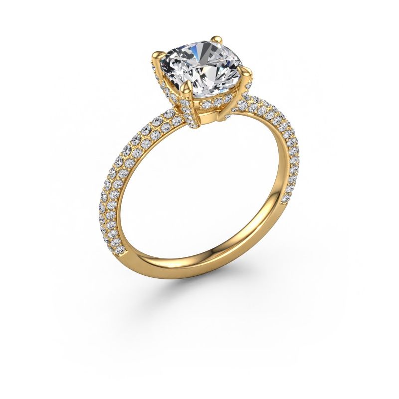 Engagement ring Saskia 2 CUS 585 gold lab grown diamond 2.628 crt