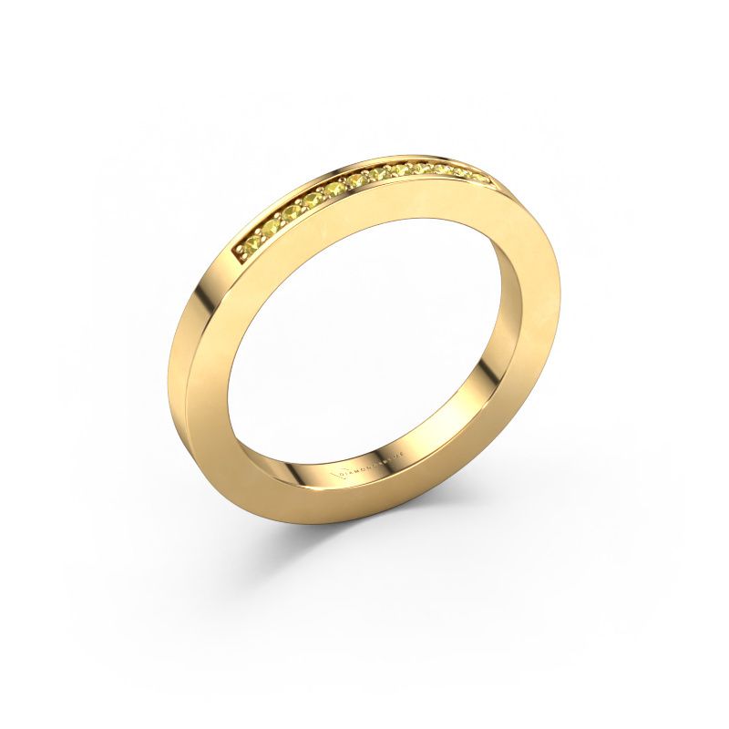 Stackable ring Loes 1 585 gold yellow sapphire 1.1 mm