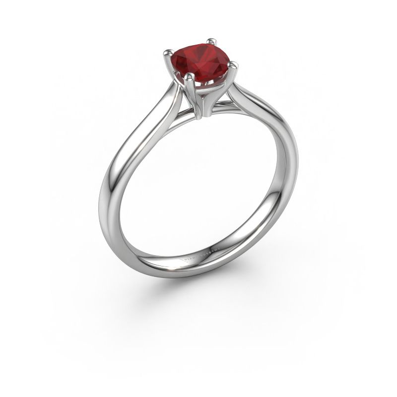 Engagement ring Mignon cus 1 950 platinum ruby 5 mm