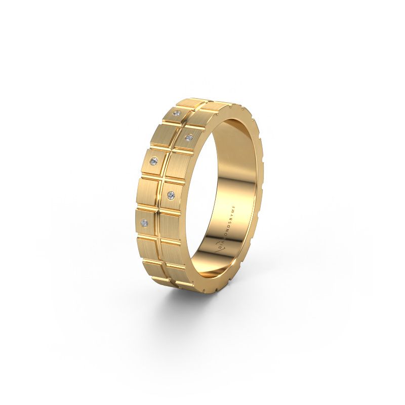 Friendship ring WH2011L 585 gold lab-grown diamond ±5x1.8 mm