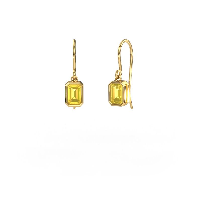 Earrings Lavon EME 585 gold yellow sapphire 6x4 mm