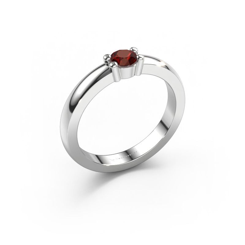 Ring Yasmin 1 950 Platin Granat 4 mm