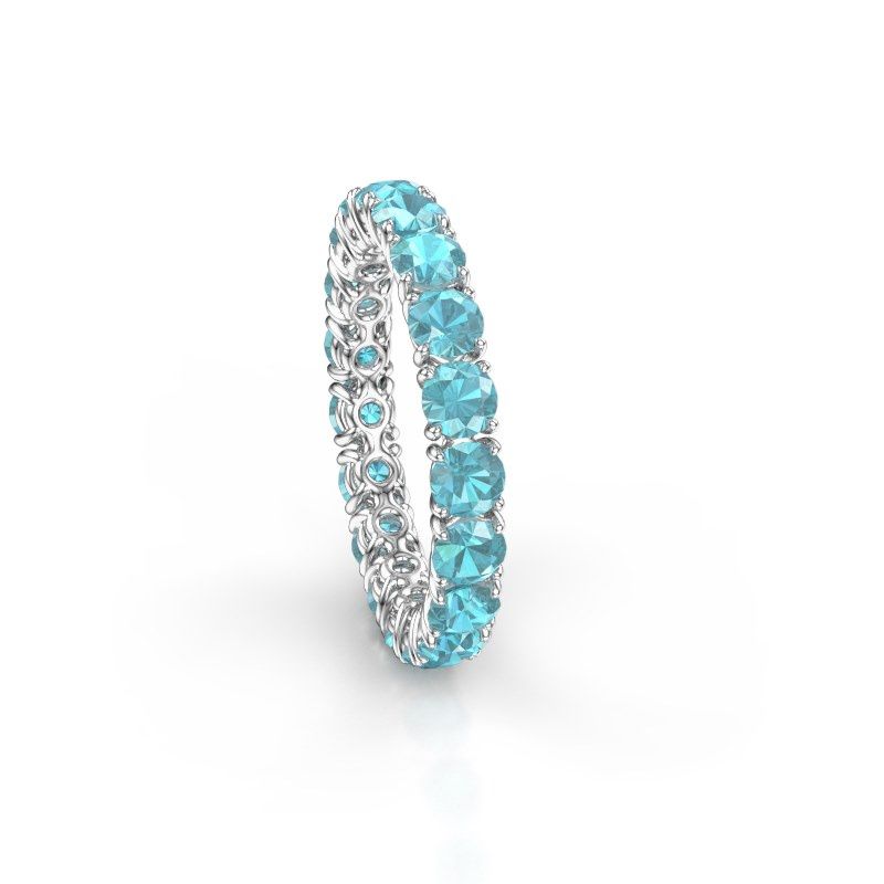 Bild von Vorsteckring vivienne 3.4<br/>585 Weißgold<br/>Blau Topas 3.4 mm