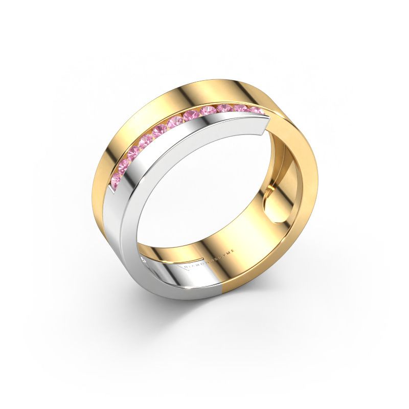 Ring Loma 585 gold pink sapphire 1.5 mm